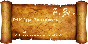 Pólya Zsuzsanna névjegykártya